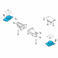 OEM 2018 Nissan Titan Engine Mounting Insulator , Front Diagram - 11220-EZ30A