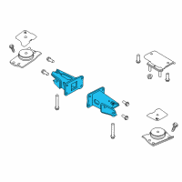 OEM 2020 Nissan Titan Front Engine Mounting Bracket, Left Diagram - 11233-EZ30B