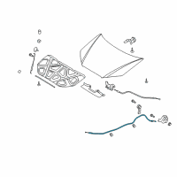 OEM 2012 Hyundai Elantra Cable Assembly-Hood Latch Release Diagram - 81190-2L000