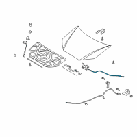 OEM 2010 Hyundai Elantra Cable Assembly-Hood Latch Release Diagram - 81190-2L100