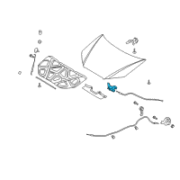 OEM 2011 Hyundai Elantra Latch Assembly-Hood Diagram - 81130-2L000