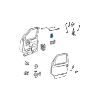 OEM Oldsmobile Omega Front Side Door Lock Assembly Diagram - 16608235