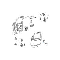 OEM Chevrolet End Gate Lock Cylinder Kit (Uncoded) Diagram - 12398561