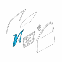 OEM Infiniti Door Window Regulator Assembly, Left Diagram - 80721-1BA0B