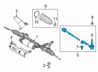 OEM 2021 BMW M4 RIGHT TIE ROD Diagram - 32-10-9-503-793