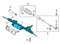 OEM BMW M3 STEERING GEAR, ELECTRIC Diagram - 32-10-7-884-097