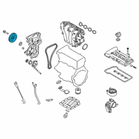 OEM Kia Soul PULLEY-DAMPER Diagram - 231242B020