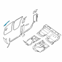 OEM Nissan Frontier GARNISH Assembly-Front Pillar, RH Diagram - 76911-9BN3A