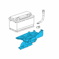 OEM 2017 GMC Yukon XL Battery Tray Diagram - 84177367