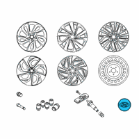 OEM 2018 Hyundai Santa Fe Sport Wheel Hub Cap Assembly Diagram - 52960-3S110