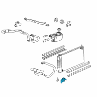 OEM 2007 Ford Taurus Radiator Mount Bracket Diagram - 2F1Z-8B068-BA