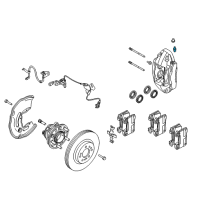 OEM 2021 Kia Stinger Front Brake Caliper, Left Diagram - 58180J5A51BCR