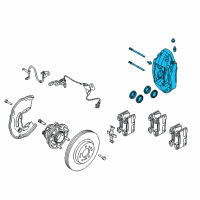 OEM Kia Stinger Front Brake Assembly, Left Diagram - 58110J5510BCR