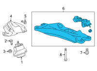 OEM Cadillac CT4 Transmission Mount Diagram - 84978588