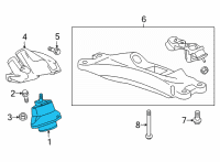 OEM Cadillac CT5 Motor Mount Diagram - 84288957