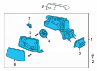 OEM 2022 Chevrolet Silverado 2500 HD Mirror Assembly Diagram - 84817037