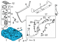 OEM Hyundai Sonata Tank Assembly-Fuel Diagram - 31150-L0600