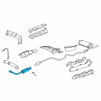 OEM 1997 Oldsmobile Cutlass 3Way Catalytic Convertor Assembly (W/ Exhaust Manifold P Diagram - 24507193