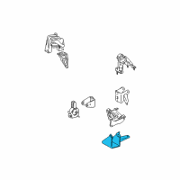 OEM 2006 Pontiac Vibe Side Mount Bracket Diagram - 88969085