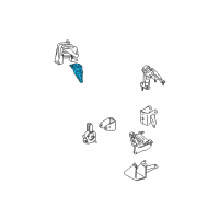 OEM 2007 Pontiac Vibe Bracket, Engine Mount Diagram - 88969015