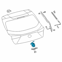 OEM 2021 Lexus UX200 Back Door Lock Assembly Diagram - 69350-76020