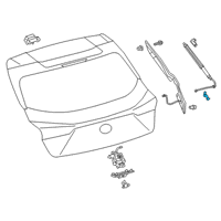 OEM 2019 Lexus UX250h Bracket Back Door D Diagram - 68947-76010