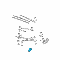 OEM 2010 Honda Fit Washer, Pivot Diagram - 76561-TF0-E01