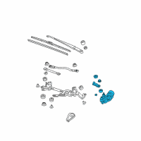 OEM Honda Motor, Front Wiper Diagram - 76505-TK6-A01