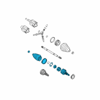 OEM 2010 Chevrolet Impala Joint Kit, Front Wheel Drive Shaft C/V Diagram - 19148843