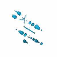 OEM Pontiac Montana Front Wheel Drive Shaft Kit Diagram - 26047914