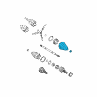 OEM 1998 Pontiac Trans Sport Boot Kit, Front Wheel Drive Shaft Tri-Pot Joint Diagram - 26044381