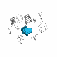 OEM Nissan Murano Cushion Complete-Front Seat RH Diagram - 873A2-3ZG8A