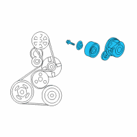 OEM Acura TSX Tensioner Assembly, Automatic Diagram - 31170-R40-A01