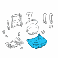 OEM 2009 Ford Crown Victoria Seat Cushion Pad Diagram - 5W7Z-54632A23-AB