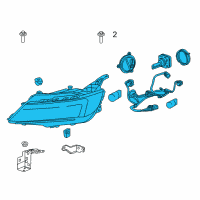 OEM 2017 Chevrolet Impala Composite Headlamp Diagram - 84160412