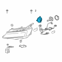 OEM 2018 Chevrolet Impala Hid Headlamp Components Diagram - 22860334