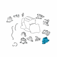 OEM 2008 Honda Accord Rubber Assy., Transmission Mounting (Upper) Diagram - 50870-TA0-A03
