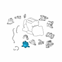 OEM Honda Crosstour Rubber Assy., FR. Engine Mounting Diagram - 50830-TA0-A02