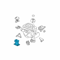 OEM 2001 Acura MDX Rubber, Front Engine Mounting Diagram - 50800-S3V-A82