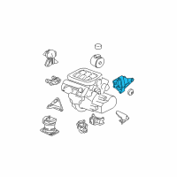 OEM 2002 Acura MDX Bracket, Rear Engine Mounting Diagram - 50827-S0X-A02