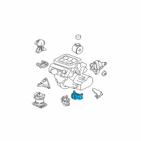OEM 2002 Acura MDX Rubber, Front Transmission Mounting Diagram - 50805-S3V-A81