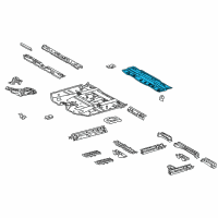 OEM 2011 Lexus RX350 Pan, Center Floor, Front Diagram - 58212-0E901