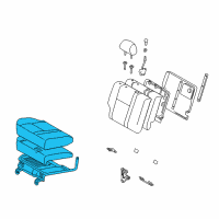 OEM 2004 Toyota Matrix Cushion Assembly Diagram - 71460-01180-B1