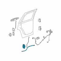 OEM 2012 Cadillac Escalade EXT Lock Assembly Diagram - 25876393