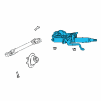 OEM 2014 Chevrolet Caprice Steering Column Diagram - 92272276