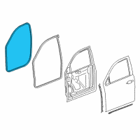 OEM 2016 Chevrolet Tahoe Weatherstrip On Body Diagram - 23255371