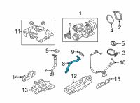 OEM BMW M8 Exhaust Turbocharger Oil Return Line Diagram - 11-42-7-852-376