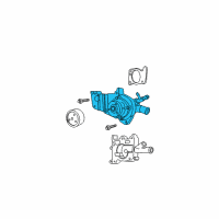 OEM 2002 Mercury Cougar Water Pump Assembly Diagram - 6U2Z-8501-D