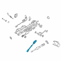 OEM 2003 Lincoln Navigator Upper Shaft Diagram - 6L1Z-3B676-AA