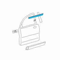 OEM 2006 Hyundai Santa Fe Weatherstrip Assembly-Front Door Belt Outside RH Diagram - 82220-26000